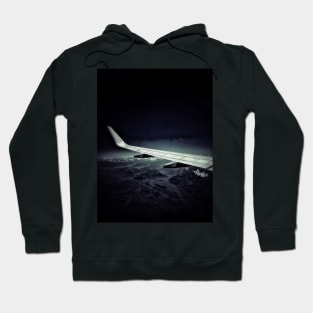 Black Dark Sky Plane Flight Hoodie